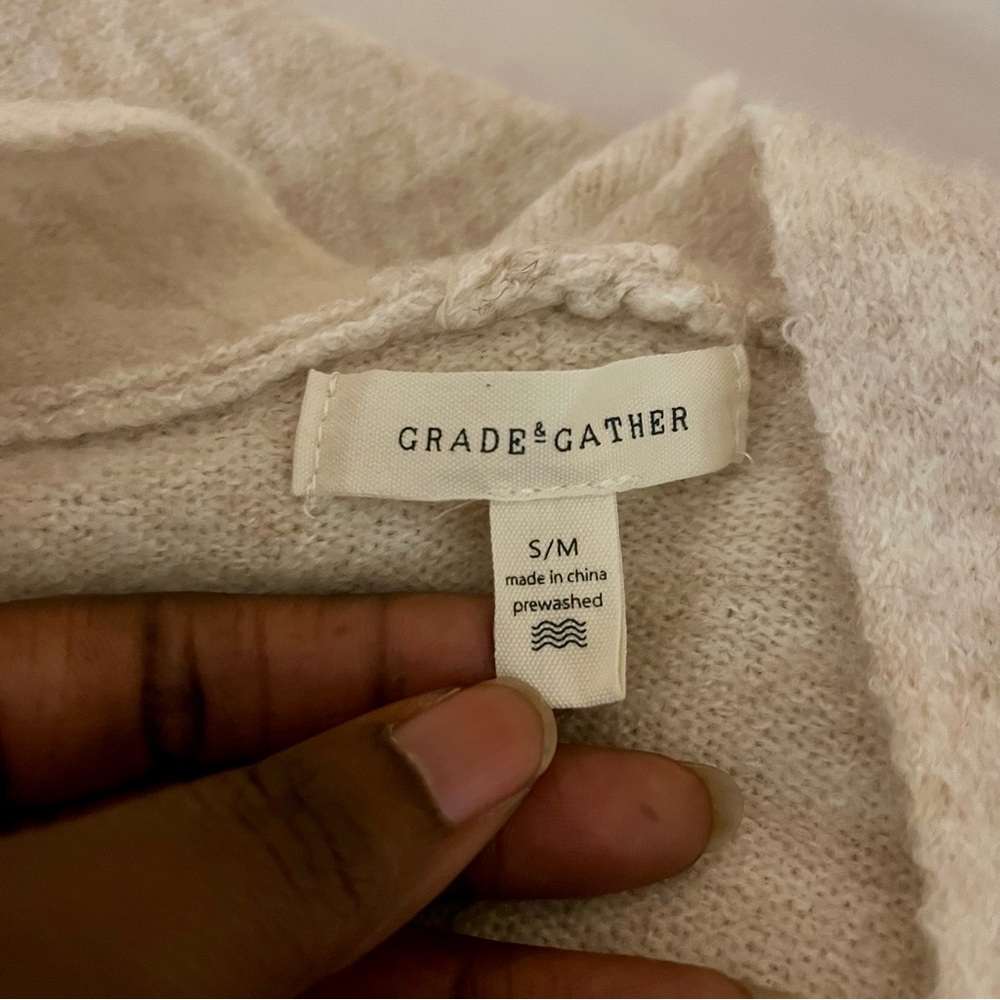 Grade & Gather Cozy Tan Open Front Cardigan Duster with Pockets - Picture 10 of 13